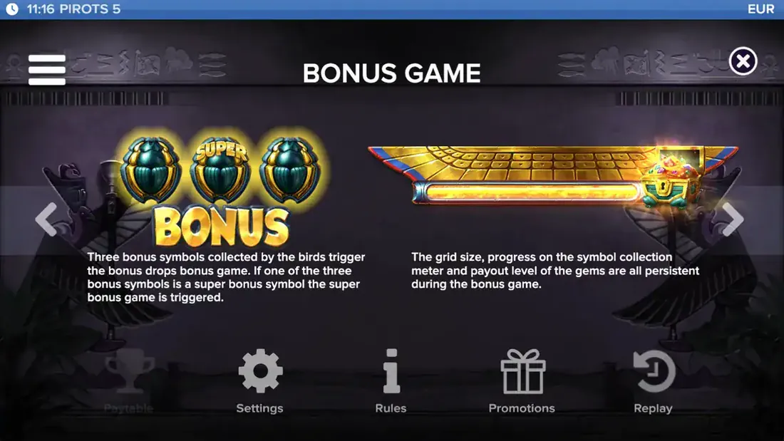 Pirots 5 Bonus Game og Super Bonus