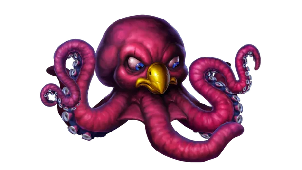 Kraken, sjøuhyret som henger over spillebrettet i Pirots 5